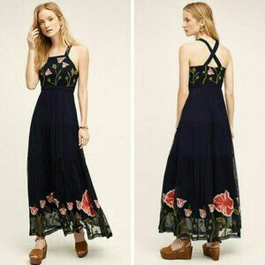 Anthropologie Floreat Tulipan Maxi Dress